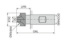 Ceratizit N.VR.1,5.9,0.Z4.HB.KK Quarter-round Profile Milling Cutter HSS-E Co 5, Concave 50248015 (0769252)