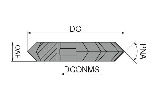 Ceratizit N.PR.45°.100X18.Z28 Double Angle Milling Cutter HSS 50360345 (0769400)