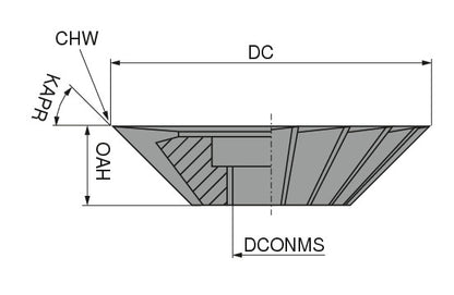 Ceratizit N.WSF.60°.40X13.Z14 CoreLine - Shell Type Single Angle Milling Cutter HSS - 50362060 (0769404)