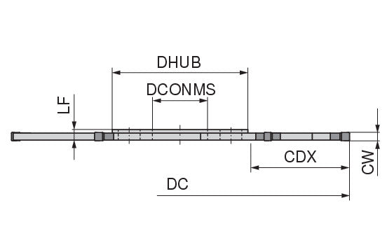 Ceratizit ASLOT.80.R.6.13.DC-SX2 CoreLine Side And Face Milling Cutter Slot-SX 5038308002 (0725843)
