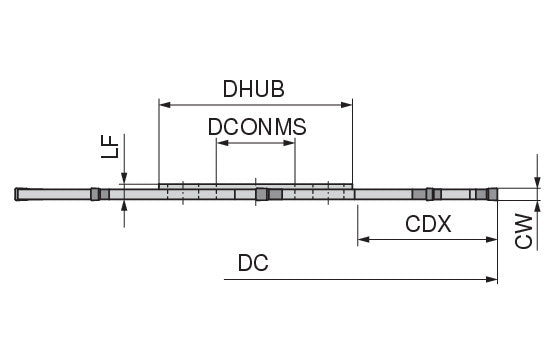 Ceratizit ASLOT.100.R.8.22.DC-SX2 CoreLine Side And Face Milling Cutter Slot-SX 5038410002 (0725844)