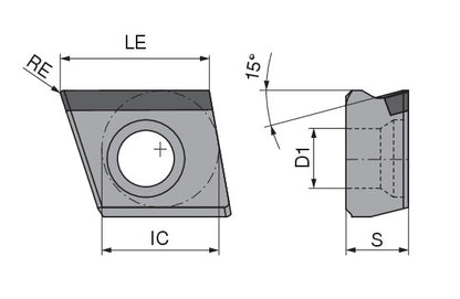 Ceratizit ZNHW 120504TR-A10-48 CTD4110 MaxiMill PDC Milling indexable Insert 5114700200 (0760144)