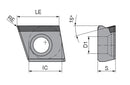 Ceratizit ZNHW 120504TR-A10-48 CTD4110 MaxiMill PDC Milling indexable Insert 5114700200 (0760144)