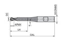 Ceratizit 3A0281-00500.0005.R02.R00250.HA.B550 Ball Nosed Cutter 50906005 (0774442)