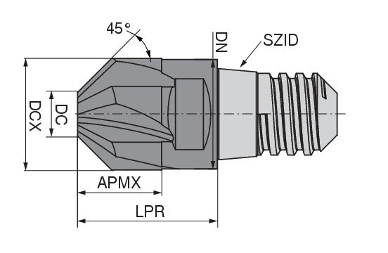 Ceratizit MUC-N.EF.12,0.0°.Z4.KLG10 TI1050 CoreLine Deburring Cutters MultiChange 52867120 (0771382)
