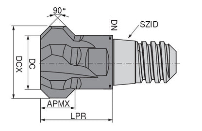 Ceratizit MUC-N.EF.10,0.0°.Z6.KLG6 TI1100 CoreLine Deburring Cutters MultiChange 52868100 (0771385)