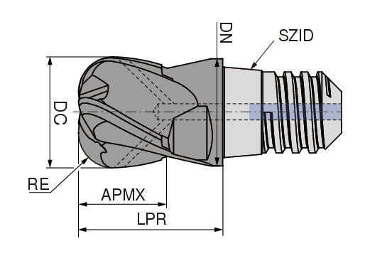 Ceratizit MUC.AL.TO.20,0.43°.Z3.R4,0.KLG16 DLC MultiChange - Torus Cutter 5287020040 (0771411)