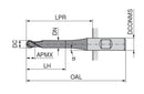 Ceratizit 3A0216-10000.0140.R02.R05000.HB.B550 CoreLine Ball-nosed End Mills N 5407310150 (0728353)