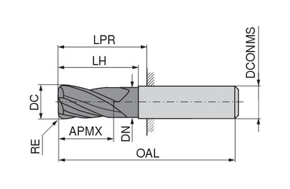 Ceratizit 3A0305-06000.0100.R03.R00200.HA.B580 AluLine Roughing-Finishing Cutter 5358206302 (0774667)