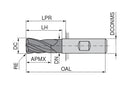 Ceratizit 3A0305-05000.0130.R03.R00150.HB.B580 AluLine Roughing-Finishing Cutter 5358305201 (0774660)