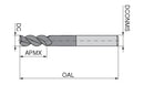 Ceratizit 3DX643-03750.15000.R03.Z00000.HA.X104 End Milling Cutter 5907137540 (0723739)