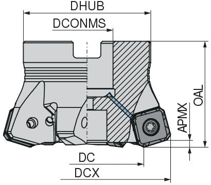 Ceratizit A271.200.R.04-12-A075-175-HFC-EF CoreLine Face Mill 271-12 5878720004 (0747418)