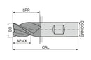 Ceratizit N.SCE.7,0.30°.Z3.HB.K Throw-away Milling cutter, HSS-E Co 8 50092070 (0768999)