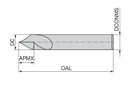 Ceratizit W.GF.3,0.15°/60°.Z1.HA Engraving Cutter 52195030 (0770377)