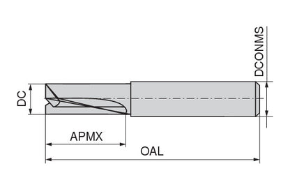 Ceratizit N.KF.6,0.0°.Z2.HA.L CoreLine - Slot Milling Cutters - 52168060 (0770373)