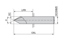 Ceratizit W.EF.4,0.60°.Z4.HA.50 K20 AluLine - NC deburring Cutter 5366604000 (0766046)