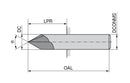 Ceratizit W.EF.8,0.60°.Z4.HA.58 DLC AluLine - NC deburring Cutter 5366208000 (0766026)