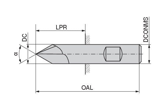 Ceratizit ^SL.N.EF.12,0.60°.Z5.HB.70 K30 SilverLine - NC deburring Cutter - 5056712000 (0769485)