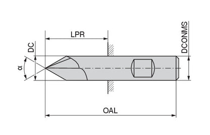 Ceratizit ^SL.N.EF.12,0.60°.Z5.HB.70 K30 SilverLine - NC deburring Cutter - 5056712000 (0769485)