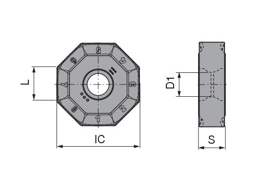 Ceratizit ONKU 080608SN-M50 CTPP235 CoreLine Carbide Milling indexable Insert 5116310800 (0743626)