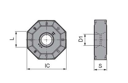 Ceratizit ONKU 080608SN-M50 CTPP235 CoreLine Carbide Milling indexable Insert 5116310800 (0743626)