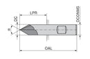 Ceratizit N.EF.6,0.90°.Z4.HB TI1000 NC deburring Cutter 52154060 (0770344)
