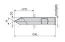 Ceratizit N.EF.6,0.60°.Z4.HB SOLID CARBIDE NC DEBURRING CUTTER 5215006000 (0728377)
