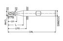 Ceratizit HR.SR.8,0.R.30°.Z4.HB.K TI100PRO Fine Profile Milling Cutter HSS-E Co 54023080 (0761949)