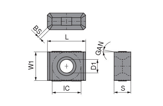 Ceratizit LNGU 1205ANEN-05 BK2715 CoreLine Carbide Milling indexable Insert 5115270903 (0756561)