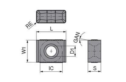 Ceratizit LNGU 120508EN-17 BK2730 CoreLine Carbide Milling indexable Insert 5115380803 (0756560)