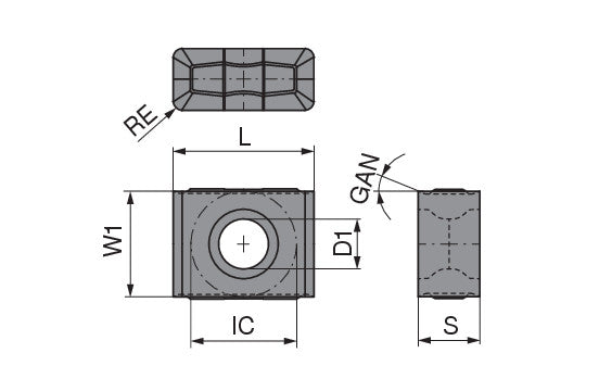 Ceratizit LNGU 120508EN-21 BK2730 CoreLine Carbide Milling indexable Insert 5115480803 (0756562)
