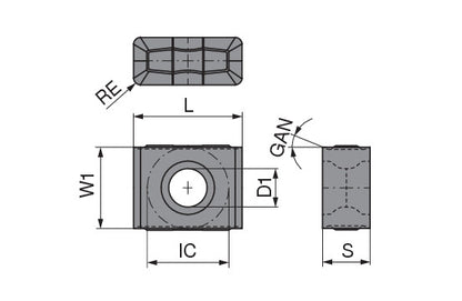 Ceratizit LNGU 120508EN-21 BK2730 CoreLine Carbide Milling indexable Insert 5115480803 (0756562)