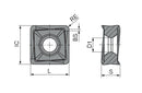 Ceratizit SNHU 09T308SR-M50 CTCP230 CoreLine Carbide Milling indexable Insert 51120008 (0752316)