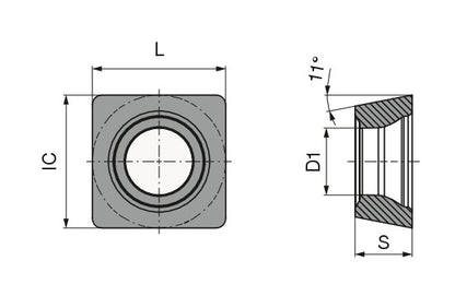 Ceratizit SPGW 050204EN CTPP235 CoreLine - Carbide Milling indexable Insert - 5107610400 (0743599)
