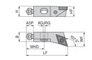 Ceratizit T CLAMP HOLDER UKS16-8C2-107L CoreLine Short Clamping 107.5° DO.T 6283520376 (0756302)
