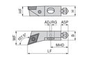Ceratizit SHORT CLAMP HOLDER UKS16-8C2-107R CoreLine Clamping 107.5° DO.T 6283510376 (0756314)