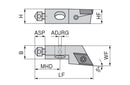 Ceratizit SHORT CLAMP HOLDER UKS10-8C1-5-L KOMET MicroKom Short Clamping Holder 5° DO.T 6283520205 (0756305)