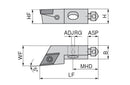 Ceratizit SHORT CLAMP HOLDER UKS16-8C2-5-R CoreLine Clamping 5° DO.T 6283510305 (0756317)