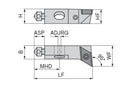 Ceratizit SHORT CLAMP HOLDER UKS16-8C2-95-L CoreLine Clamping 95° DO.T 6283520395 (0756304)