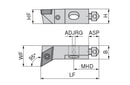 Ceratizit SHORT CLAMP HOLDER UKS8-8C1-95-R CoreLine Clamping 95° DO.T 6283510295 (0756315)