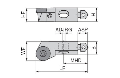 Ceratizit SHORT CLAMP HOLDER UKS6-705-RD-R CoreLine Clamping 0° RCMT 6283610100 (0756319)