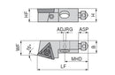 Ceratizit SHORT CLAMP HOLDER UKS8-804-15R CoreLine Clamping 15° TO.X 6283711015 (0756313)
