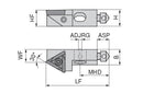Ceratizit SHORT CLAMP HOLDER UKS8-804-30R CoreLine Clamping 30° TO.X 6283711030 (0756312)