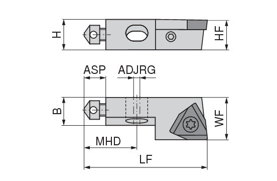 Ceratizit SHORT CLAMP HOLDER UKS10-801-0L38 KOMET MicroKom Short Clamping Holder 0° WO.X 6283920600 (0756333)
