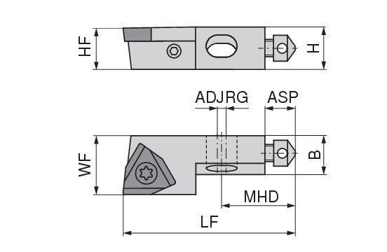Ceratizit SHORT CLAMP HOLDER UKS10-801-0°-R38 KOMET MicroKom Short Clamping Holder WO.X 6283910600 (0756352)