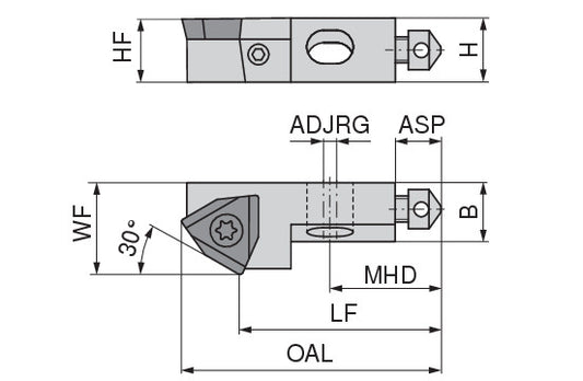 Ceratizit SHORT CLAMP HOLDER UKS10-801-I-30°-R38 CoreLine Clamping WO.X 6283910630 (0756350) [SKU:6283910630]