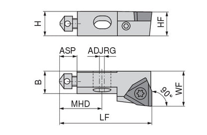 Ceratizit SHORT CLAMP HOLDER UKS10-801-90L38 CoreLine Clamping 90° WO.X 6283920690 (0756331)