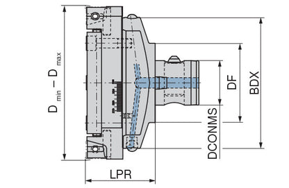 Ceratizit ADJUSTABLE TWIN CUTTER ABS100-VD-165-60 SpinTools 90° / 80° G01 6284127191 (0758530)