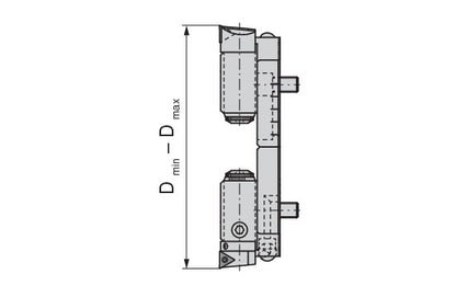 Ceratizit SEATING PAIR VDF 165-295 SpinTools Tool Holder For Adjustable Twin Cutter Twin G01 6284429500 (0755933)