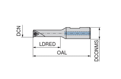 Ceratizit MK.HFM.BS.08.12.58,88 SpinTools - Boring Bar For hi.flex Micro 6284500800 (0760661)